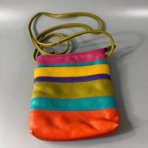 ili New York Genuine Multicolor Slim Crossbody Bag